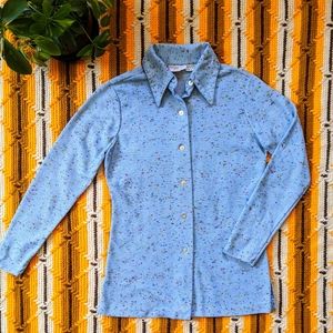 Vintage 70's Speckled Button-Up